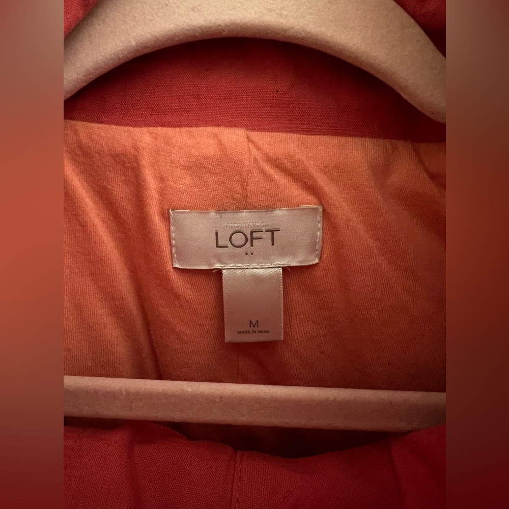 Ann Taylor Loft Coral Utility Jacket size Medium - Picture 4 of 4